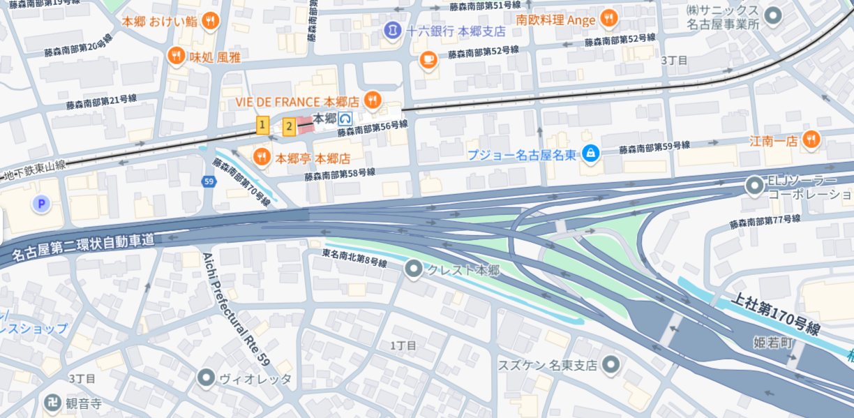 八兵衛周辺地図